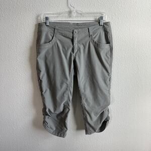 Kuhl Trekr Kapri Capri Hiking Pant Women's 10 Gray Mid Rise Cinched Outdoor